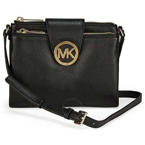 michael kors fulton leather crossbody bag|Michael Kors studded crossbody bag.